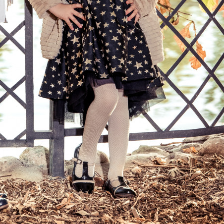 Kleinkinderschuhe 62c Lack Schwarz+Beige lifestyle