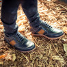 Kinder-Schuhe 164 indigo+braun