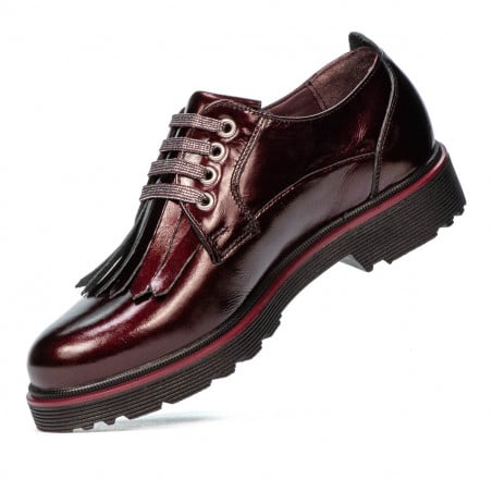 Damen Freizeitschuhe 6025 Lack Bordeaux