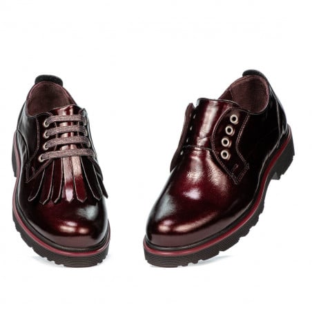 Damen Freizeitschuhe 6025 Lack Bordeaux