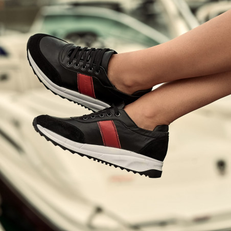 Damen Sportschuhe 6030 schwarz+rot