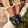 Damen Freizeitschuhe 6025 Lack Schwarz