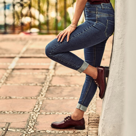 Damen Freizeitschuhe 6020 Lack Bordeaux