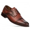 Elegante Herrenschuhe 880 in kombinierter Cognacfarbe