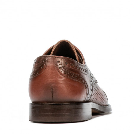 Elegante Herrenschuhe 880 in kombinierter Cognacfarbe