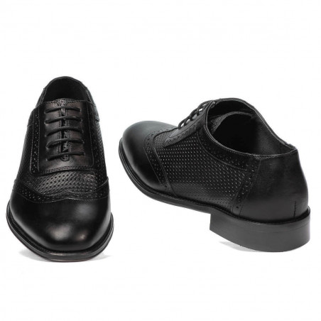 Elegante Herren Schuhe 922 Schwarz kombiniert