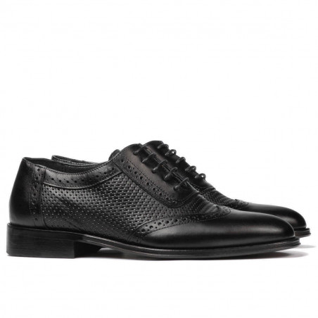 Elegante Herren Schuhe 922 Schwarz kombiniert