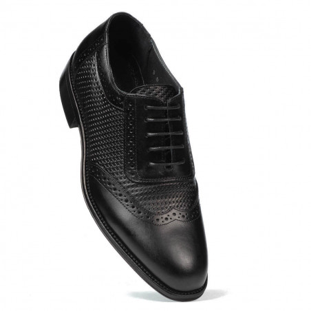 Elegante Herren Schuhe 922 Schwarz kombiniert