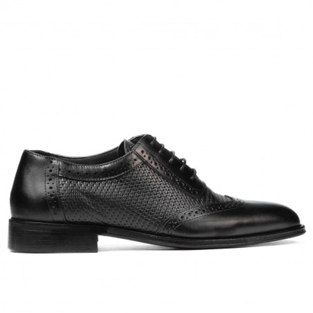 Elegante Herren Schuhe 922 Schwarz kombiniert