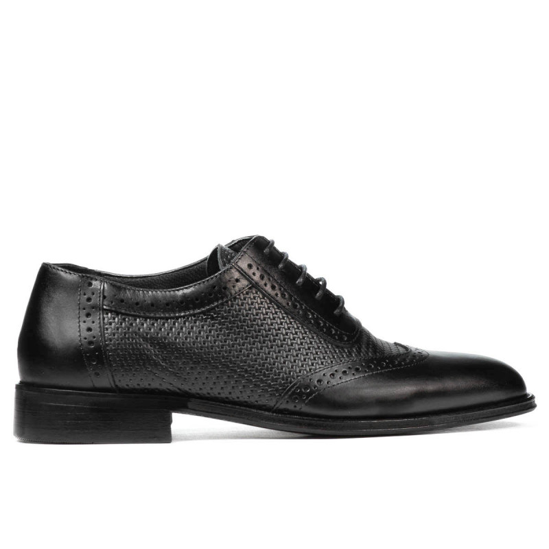 Elegante Herren Schuhe 922 Schwarz kombiniert