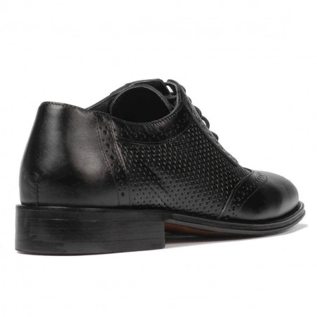 Elegante Herren Schuhe 922 Schwarz kombiniert