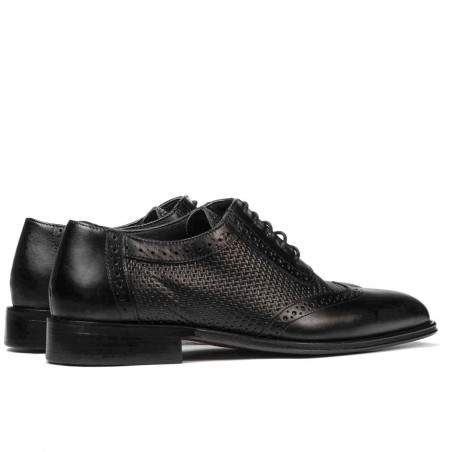 Elegante Herren Schuhe 922 Schwarz kombiniert