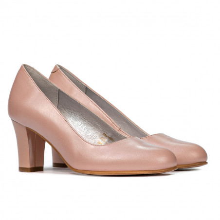 Elegante Damenschuhe 1209 Perlmutt Puderfarbe