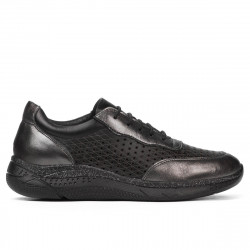 Damen-Sportschuhe 6024 Silber+Schwarz