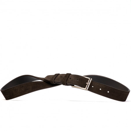 Herrengürtel 05bc braun Veloursleder