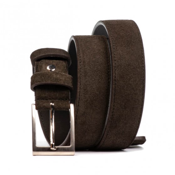Herrengürtel 05bc Kaffee Veloursleder