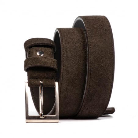 Herrengürtel 05bc Kaffee Veloursleder