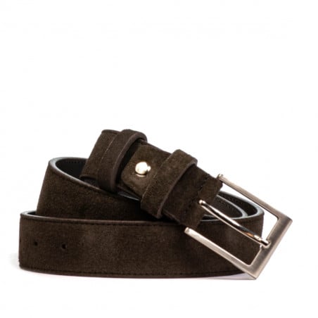Herrengürtel 05bc Kaffee Veloursleder