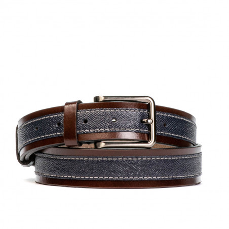 Herrengürtel 18b braun+biz indigo