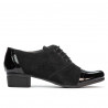 Damen Freizeit Schuhe 652 schwarzer Lack kombiniert