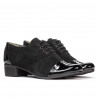 Damen Freizeit Schuhe 652 schwarzer Lack kombiniert