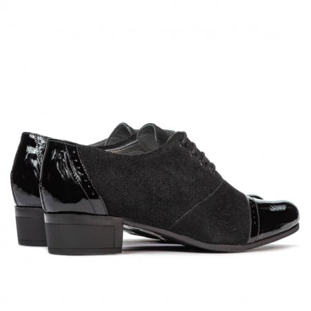 Damen Freizeit Schuhe 652 schwarzer Lack kombiniert