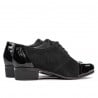 Damen Freizeit Schuhe 652 schwarzer Lack kombiniert