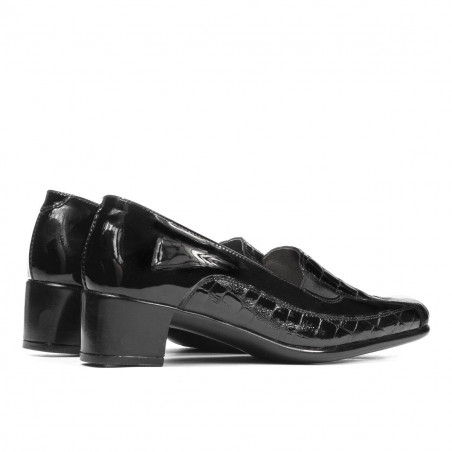 Damen Freizeitschuhe 614 Croco Lack Schwarz