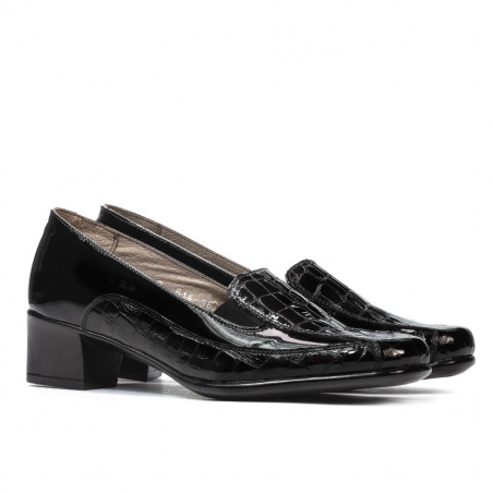 Damen Freizeitschuhe 614 Croco Lack Schwarz