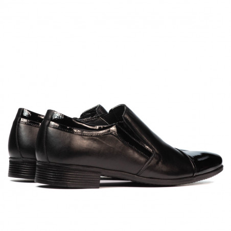 Elegante Herrenschuhe 740 schwarz kombinierter Lack