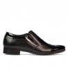 Elegante Herrenschuhe 740 schwarz kombinierter Lack