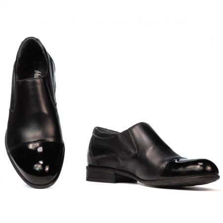 Elegante Herrenschuhe 765 Schwarz lack kombiniert