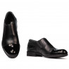Elegante Herrenschuhe 765 Schwarz lack kombiniert