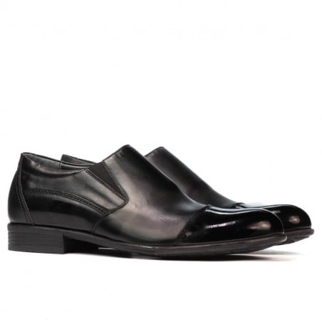 Elegante Herrenschuhe 765 Schwarz lack kombiniert