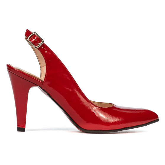 Damen Sandalen 1236 roter Satinlack Damen Sandalen 1236 roter Satinlack