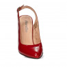 Damen Sandalen 1236 roter Satinlack
