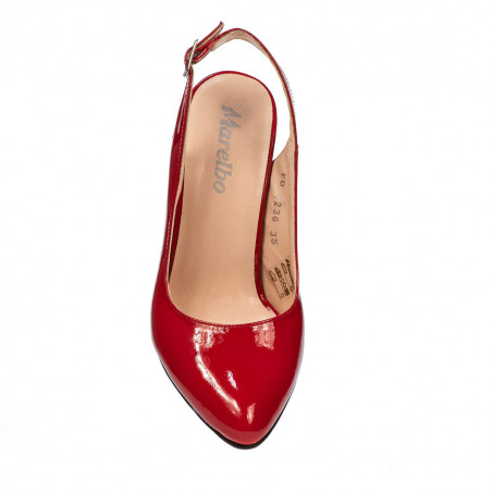 Damensandalen 1236 Lackrot