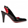 Damensandalen 1236 Lack Schwarz