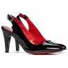 Damensandalen 1236 Lack Schwarz