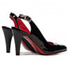 Damensandalen 1236 Lack Schwarz