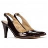 Damensandalen 1236 Lack Kaffee
