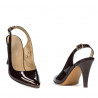 Damensandalen 1236 Lack Kaffee