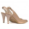Damensandalen 1236 Elfenbein Lackleder