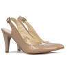 Damensandalen 1236 Lack Beige Perlmutt