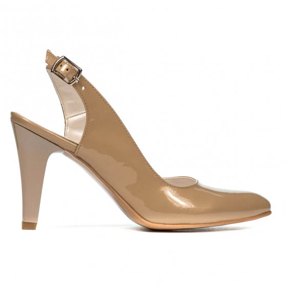 Damen Sandalen 1236 Lack Beige Damen Sandalen 1236 Lack Beige