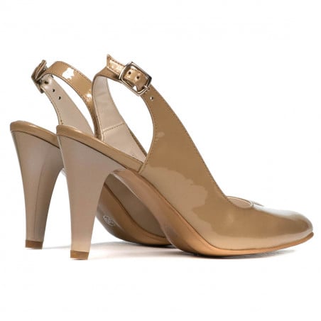 Damen Sandalen 1236 Lack Beige