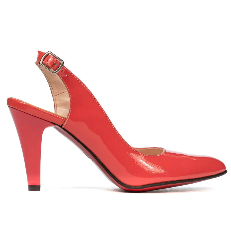 Damensandalen 1236 Lack Rot Koralle