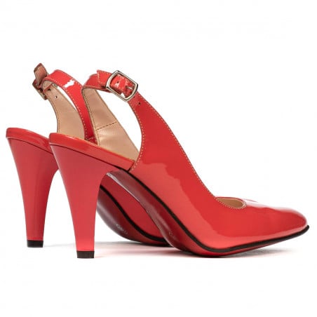 Damensandalen 1236 Lack Rot Koralle