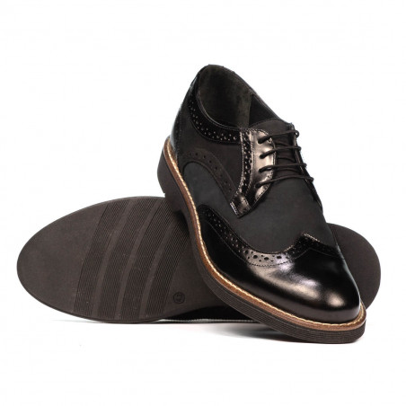 Herrenschuhe casual 826 schwarz kombiniert