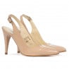 Damen-Sandalen 1249 Lack Elfenbein